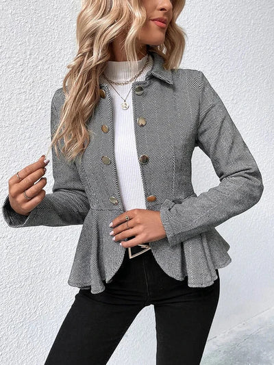 Smart Blazer mit Rüschen