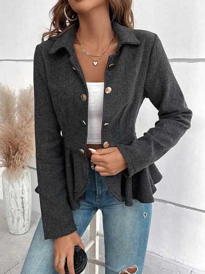 Smart Blazer mit Rüschen