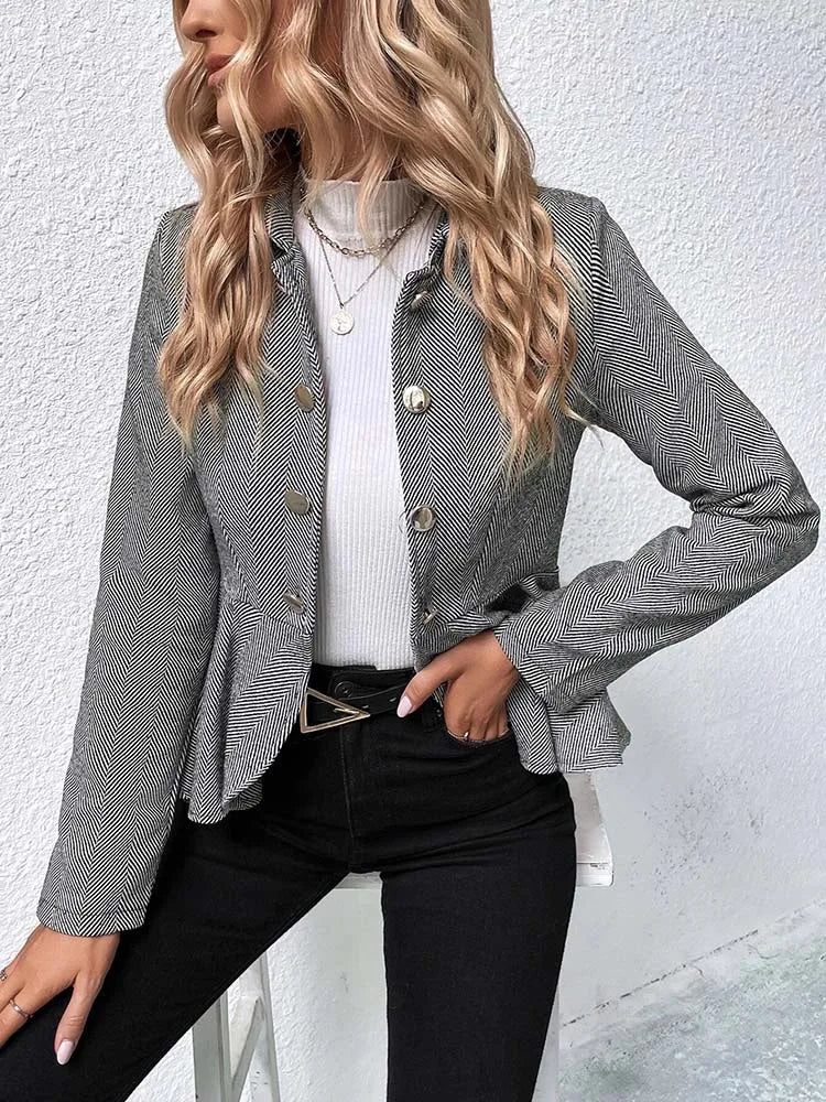 Smart Blazer mit Rüschen