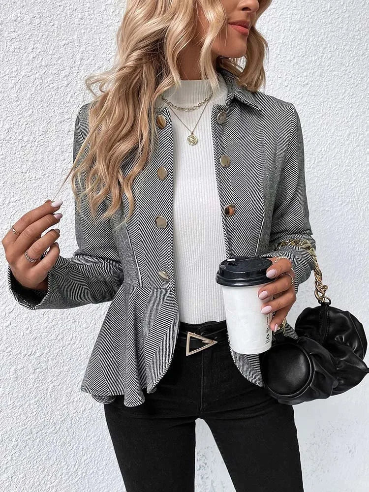 Smart Blazer mit Rüschen