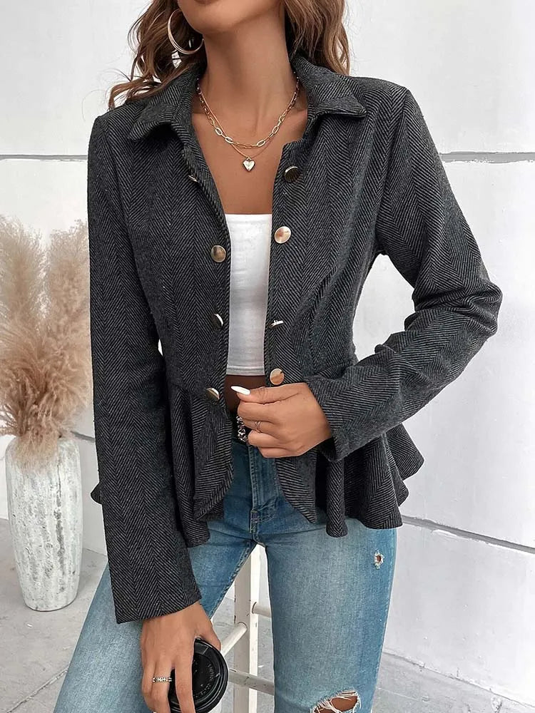 Smart Blazer mit Rüschen