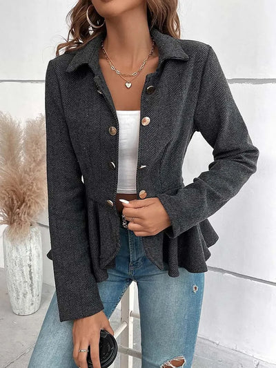 Smart Blazer mit Rüschen