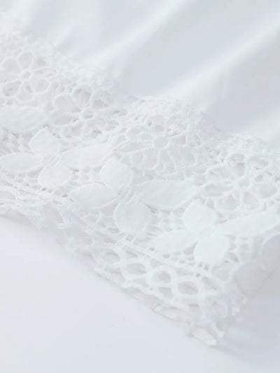 Alexandra – Weißes Maxikleid – Spitzendetails