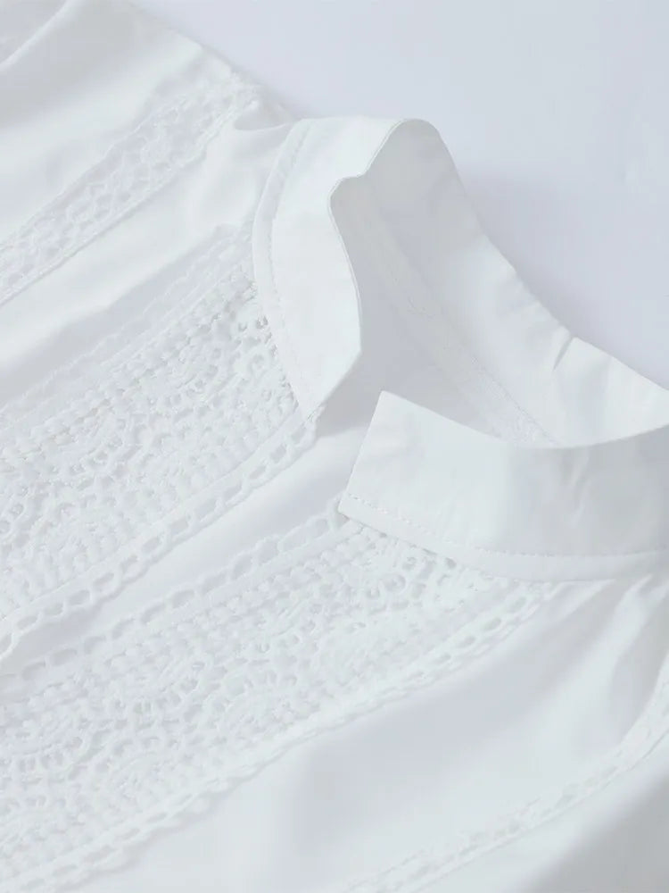 Alexandra – Weißes Maxikleid – Spitzendetails
