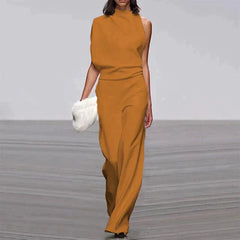 Katelyn - Müheloser Sommer-Glam-Overall in Gelb Orange