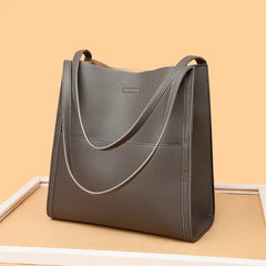 Elegante Damen-Schultertasche, vielseitiges Design, strapazierfähiges Synthetikgewebe in Grau