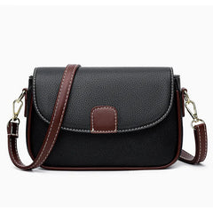Elegante Damen-Umhängetasche aus stilvollem veganem Leder in Schwarz (begrenzter Vorrat)