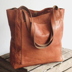 Elegante Damenhandtasche aus stilvollem PU-Material in Braun
