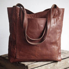 Elegante Damenhandtasche aus stilvollem PU-Material in Dunkelbraun