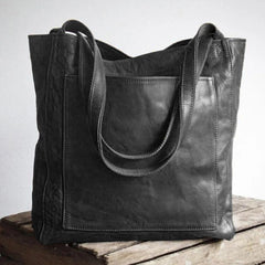 Elegante Damenhandtasche aus stilvollem PU-Material in Schwarz