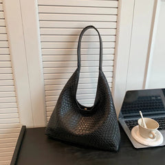 Elegante Damenhandtasche aus stilvollem, strapazierfähigem Leder in Schwarz