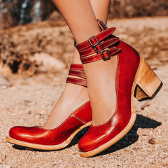 Elegante Sandalen Damen – Bequeme Sommerschuhe für Stil und Komfort im Sommer in Rot (Fast Ausverkauft)