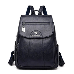 Eleganter Damen-Rucksack aus strapazierfähigem Premium-Material in Blau