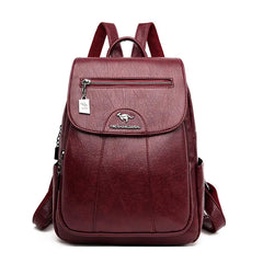 Eleganter Damen-Rucksack aus strapazierfähigem Premium-Material in Rot