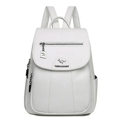 Eleganter Damen-Rucksack aus strapazierfähigem Premium-Material in Weiß