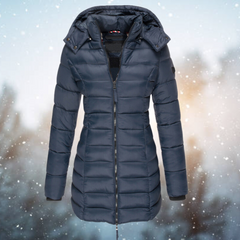 Extra warme & gesteppte Damen-Winterjacke in Marineblau