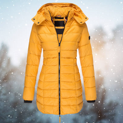 Extra warme & gesteppte Damen-Winterjacke in Gelb