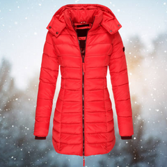 Extra warme & gesteppte Damen-Winterjacke in Rot