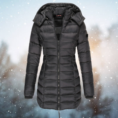 Extra warme & gesteppte Damen-Winterjacke in Schwarz