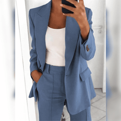 Evelynn - eleganter blazer für damen in Blau