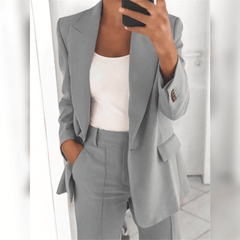 Evelynn - eleganter blazer für damen in Grau