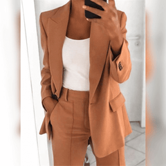 Evelynn - eleganter blazer für damen in Braun