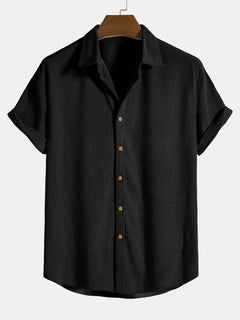 Arthur - Herren Sommerhemd in Schwarz