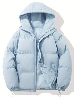 Anna | Gefütterte Winterjacke mit Kapuze in Hellblau