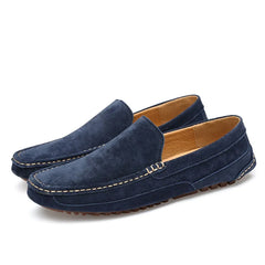Emil – Elegante Herren Loafer Aus Echt Wildleder Edle Qualität in Dunkelblau