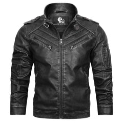 Markus® | Engine Lederjacke in SCHWARZ