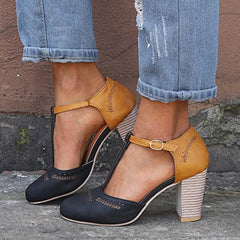 Enya - Schöne Plateu-Schuhe mit hohem Absatz für Damen in Schwarz