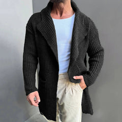 VOLKER - EXTRAFEINE STRICKJACKE in Schwarz