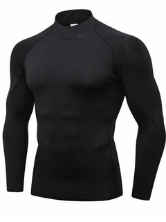 Thermano | Thermisches Langarmshirt für Herren Slim Fit Herbst in schwarz normal