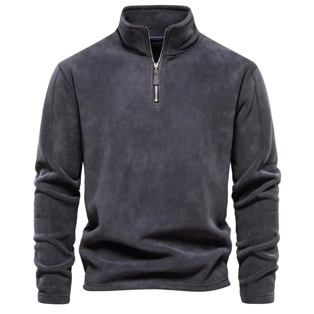 Rollkragenpullover mit halbem Reißverschluss für Männer