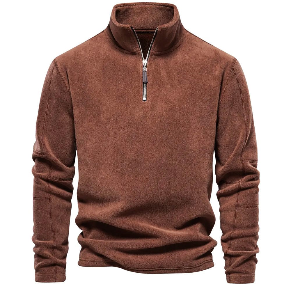 Rollkragenpullover mit halbem Reißverschluss für Männer
