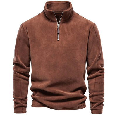 Rollkragenpullover mit halbem Reißverschluss für Männer
