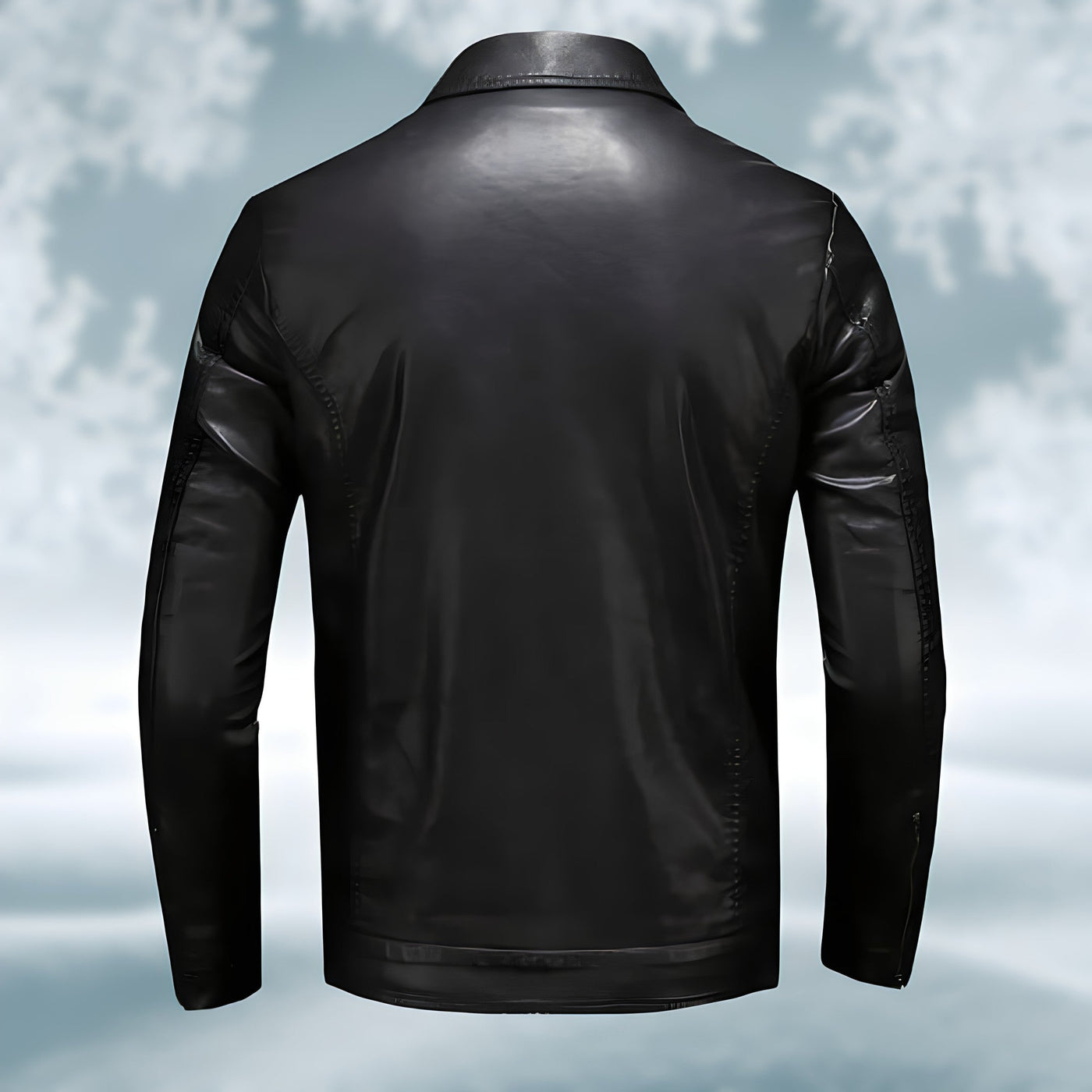 Schwarze Lederjacke für Männer