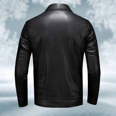 Schwarze Lederjacke für Männer