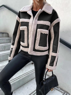 2023 RM Frauen Lederjacke in Schwarz