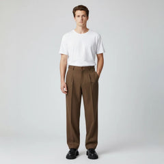 Christian | Herren Wide-Leg Oversized Arbeitshose in Braun
