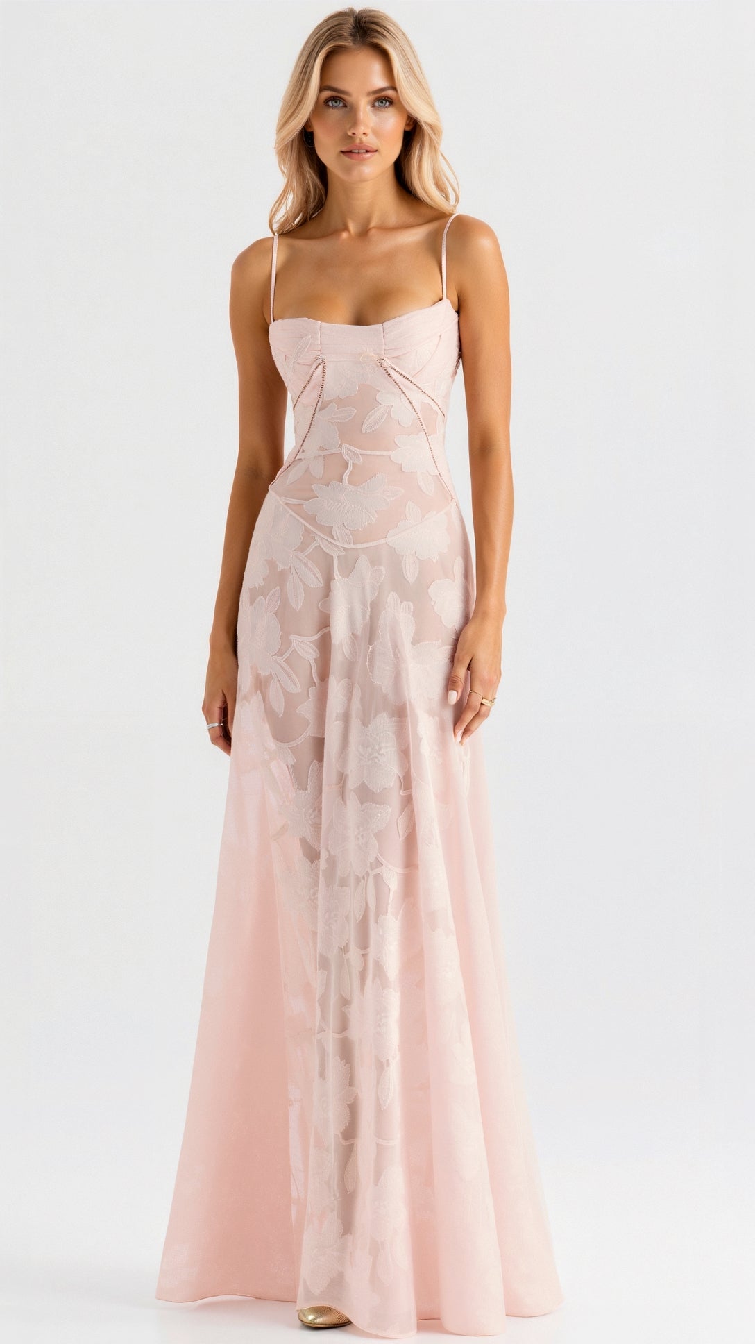 Alma | Langes Kleid mit Schnürrücken