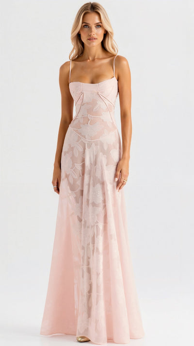 Alma | Langes Kleid mit Schnürrücken
