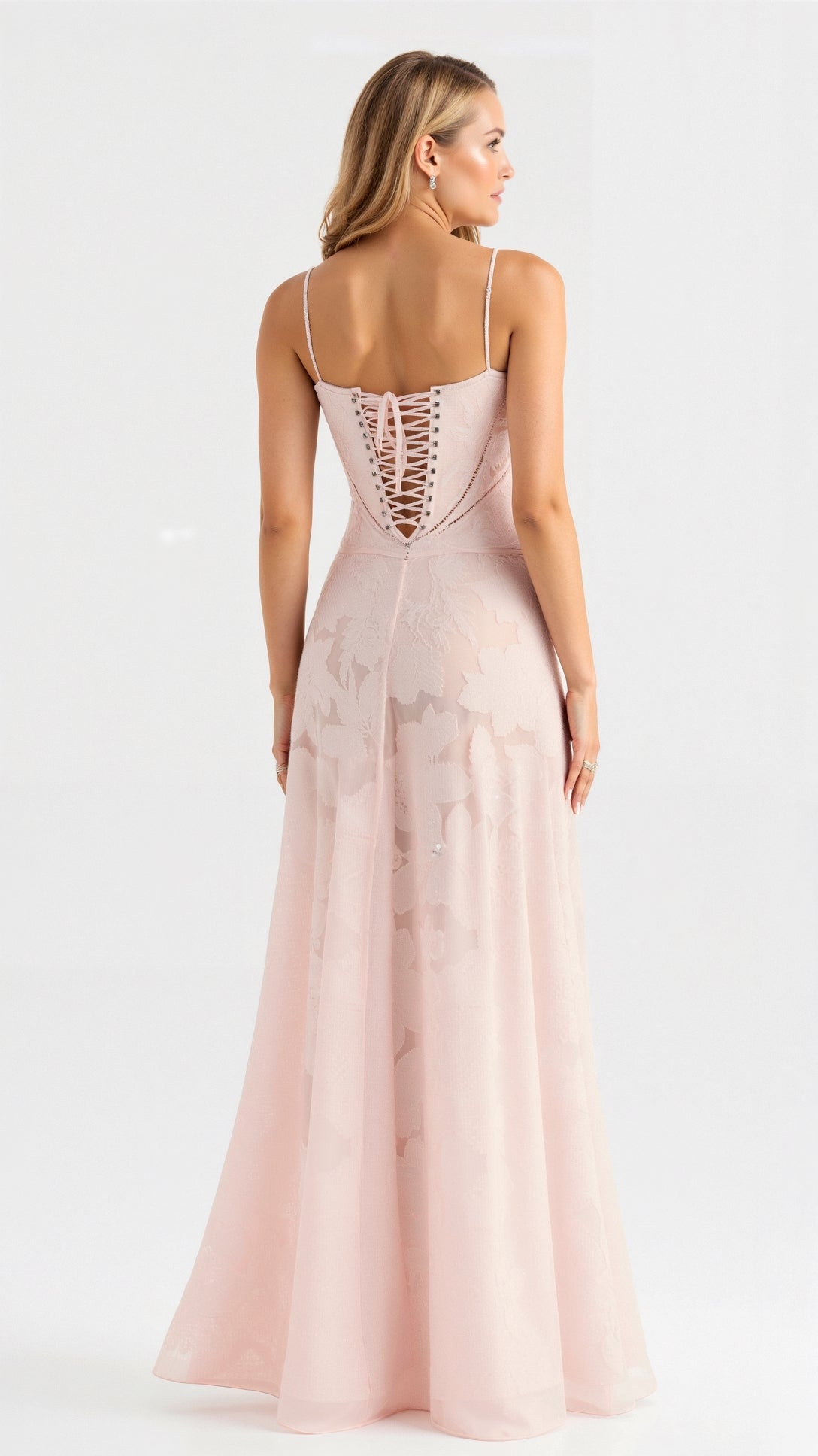 Alma | Langes Kleid mit Schnürrücken