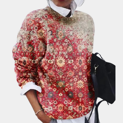 Damen Rundhalsausschnitt Strickpullover | Lässig