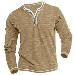 Ben | Modernes Herren Langarmhemd casual geschnitten in Khaki