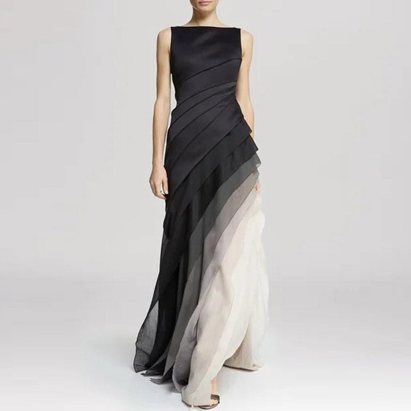 Chessy - Schwarzes Ombre Kleid