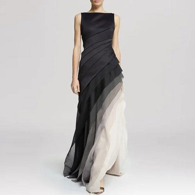 Chessy - Schwarzes Ombre Kleid