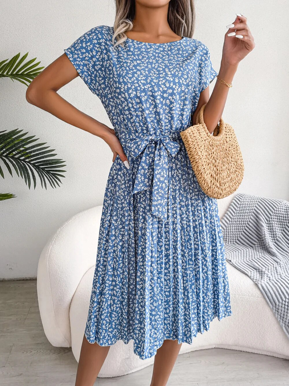 Pepper - Plisseekleid mit Blumenmuster