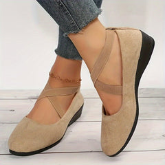 Filomena - Damen Freizeitschuhe Mit Keilabsatz in Aprikose