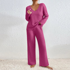 Finja – Geripptes Damen Zweiteiliges Set Stilvoll Und Modern in Rosa